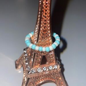 Teal Beaded Ring